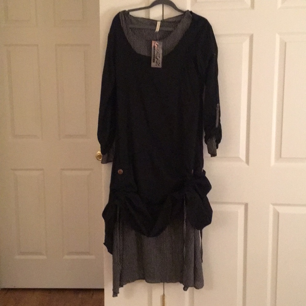 Boutique Vintage Style Long Sleeve Cotton Dress